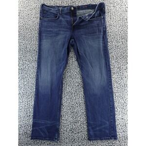 Marc Anthony Jeans Straight Leg Dark Wash Denim Pants Mens Size 38x32